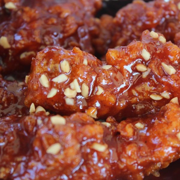 Sweet BBQ Pork: Tender pork glazed in a smoky-sweet BBQ sauce, bursting with bold flavor.